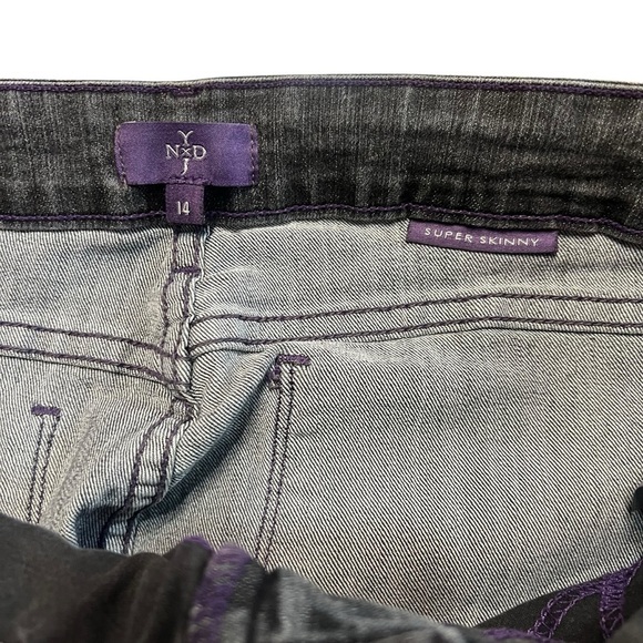 NYDJ Black Women's Jeans skinny size 14 - Picture 7 of 9
